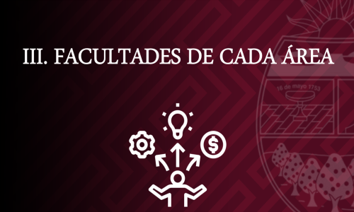 FACULTADES DE CADA ÁREA
