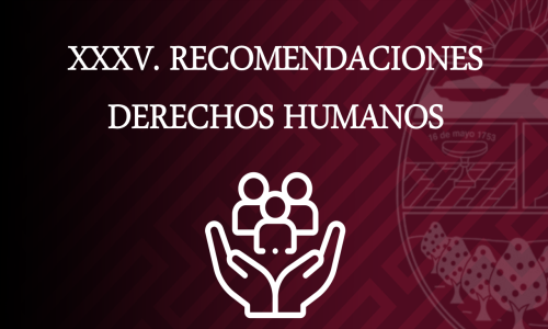RECOMENDACIONES DERECHOS HUMANOS